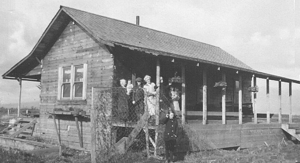 Mary Baird's home on bank of Fraser River, B.C.
