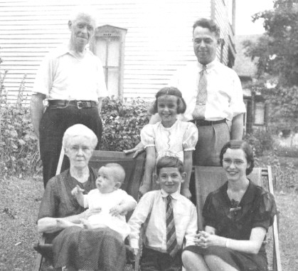 William, Betty, Wilford (back), Edith, Robert, Douglas, Catherine (front)