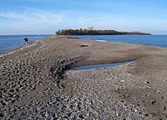 Sandbar at the tip of the point