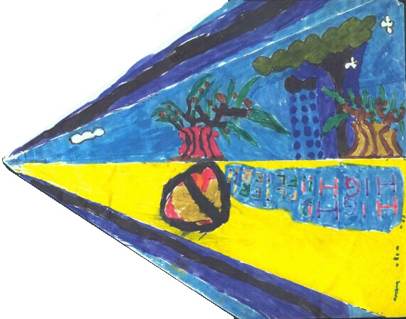 Paper airplane (unfolded)