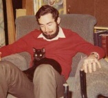 Robert and black cat at the 509 Zoo